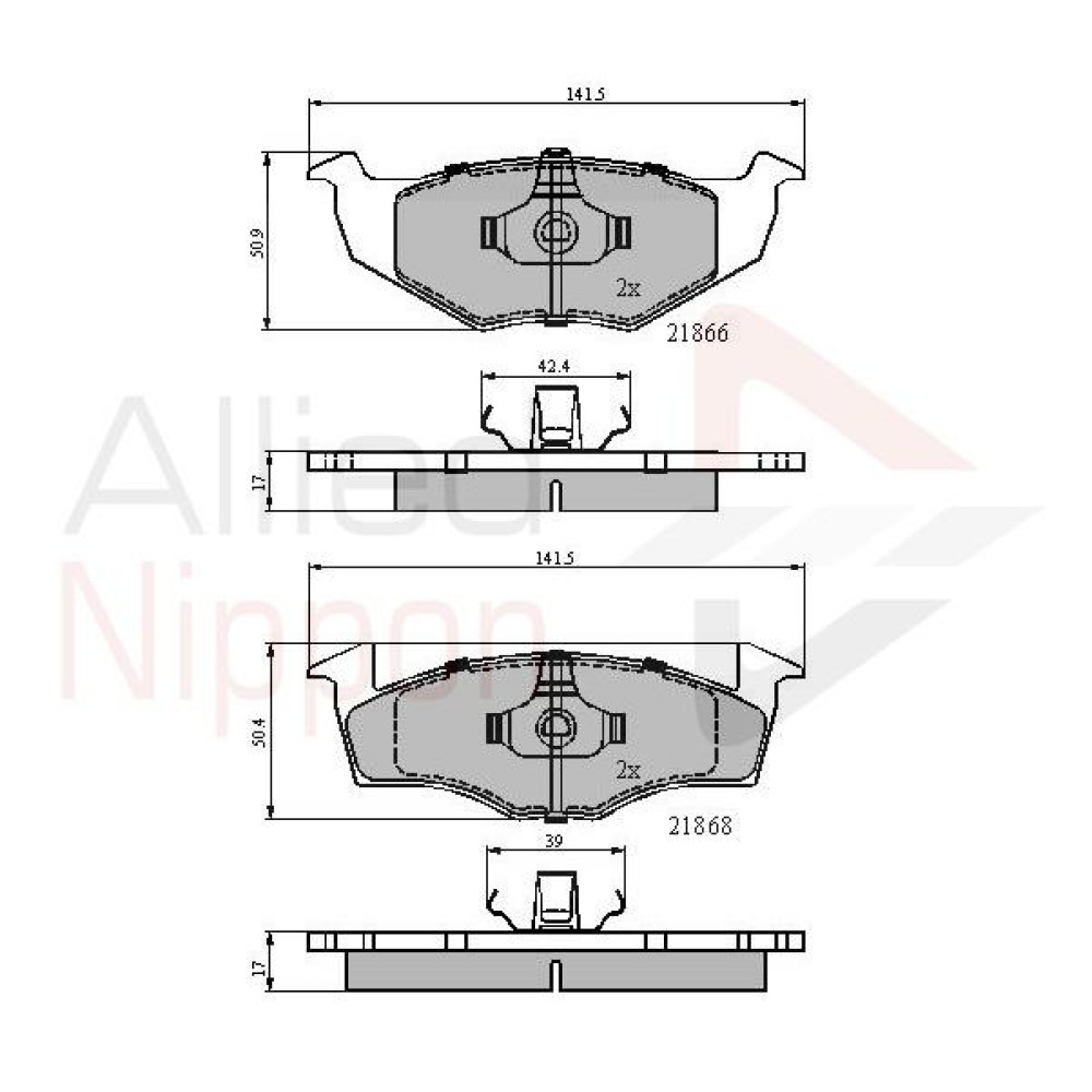 ΣΕΤ ΔΙΣΚΟΦΡΕΝΑ ΕΜΠΡ. SEAT-VW