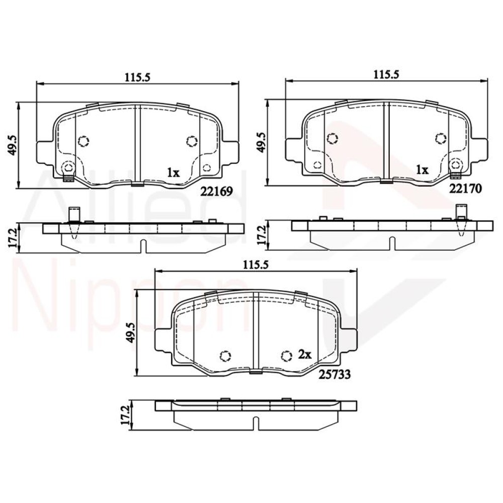ΣΕΤ ΔΙΣΚΟΦΡΕΝΑ ΟΠΙΣΘ.FIAT - JEEP