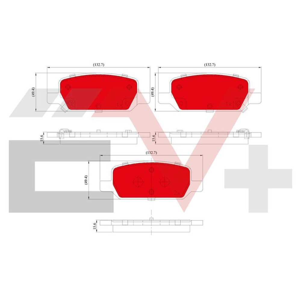 ΣΕΤ ΔΙΣΚΟΦΡΕΝΑ EV+ ΟΠΙΣΘΙΟ TESLA